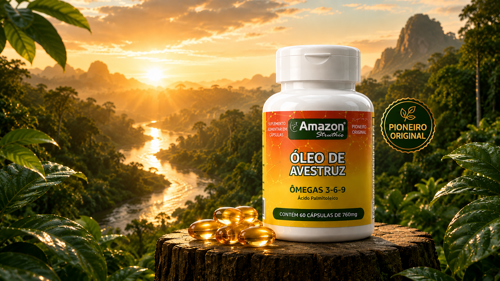 Óleo de Avestruz Amazon Struthio na floresta amazônica